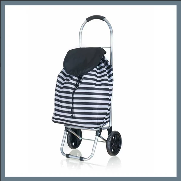 BRILANZ Geantă de cumpărături pe roți 87 x 35 x 28 cm, negru cu dungi 01800100