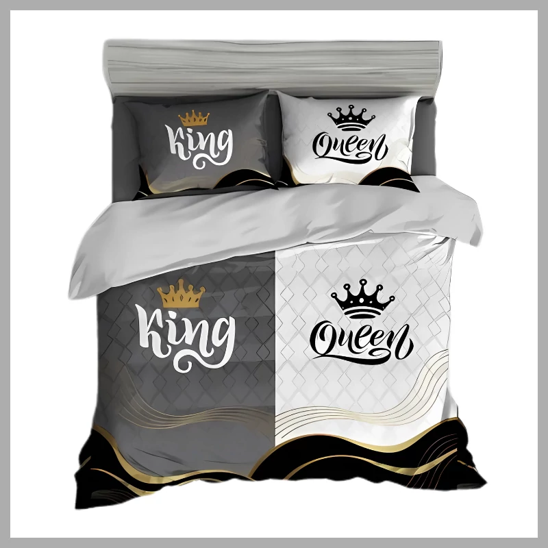 Set de lenjerie de pat gros, 7 piese King & Queen 13 XZ king14