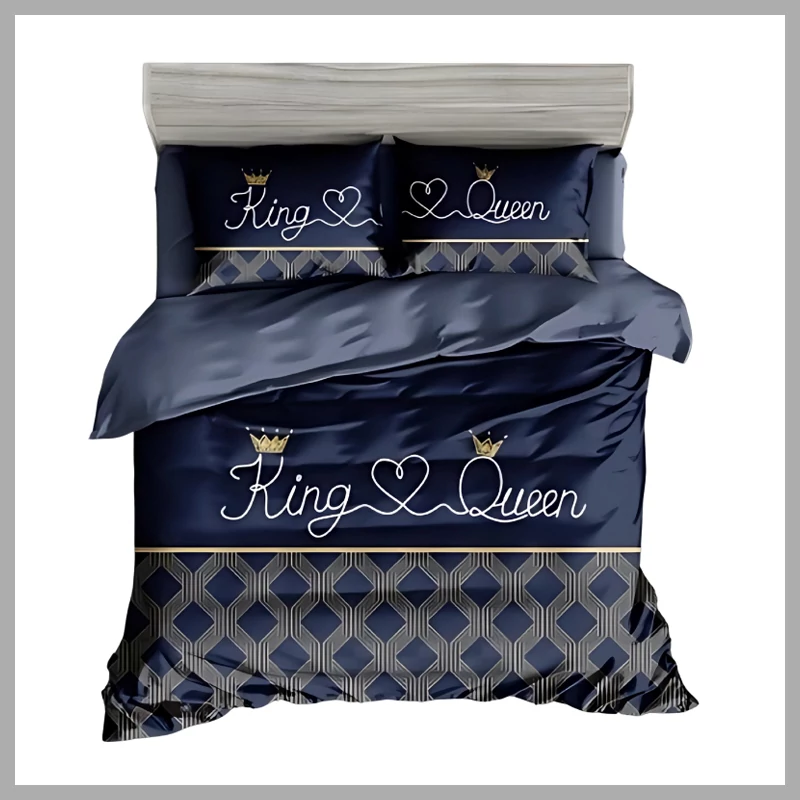 Set de lenjerie de pat gros, 7 piese King & Queen 13 XZ king16
