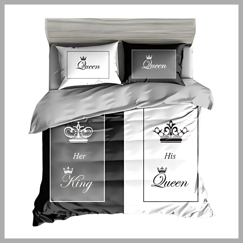 Set de lenjerie de pat gros, 7 piese King & Queen 13 XZ king17
