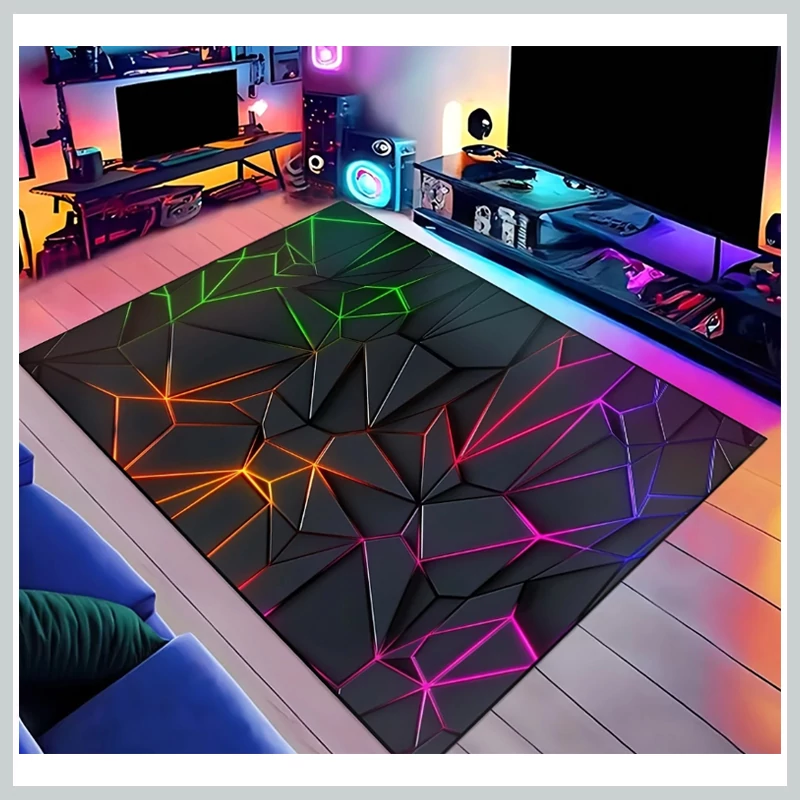 Covor stil gamer – cu model geometric neon 75773953-80120