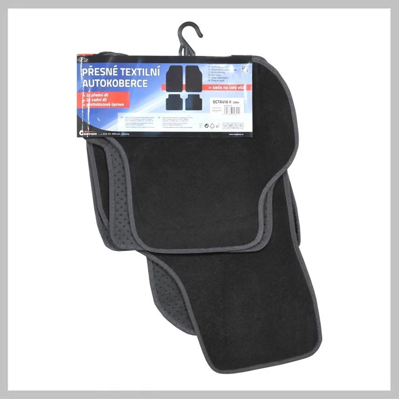 Set Covorașe Auto Textil – 4 Bucăți, pentru Škoda Octavia II (din 2004) – 04321