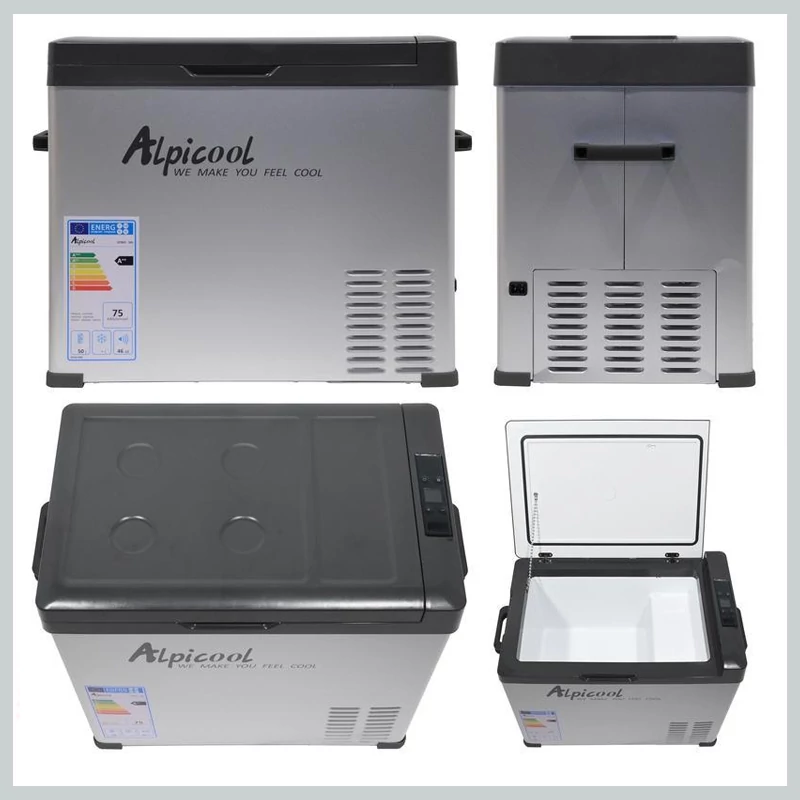 Frigider auto cu compresor – GREY 50L, 12/24V & 230V, până la -18 °C – 07096