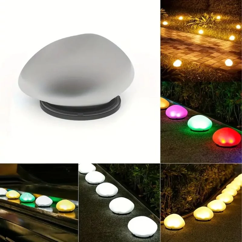 Set 2 lămpi solare LED decorative pentru exterior – formă de piatră – TC2915658