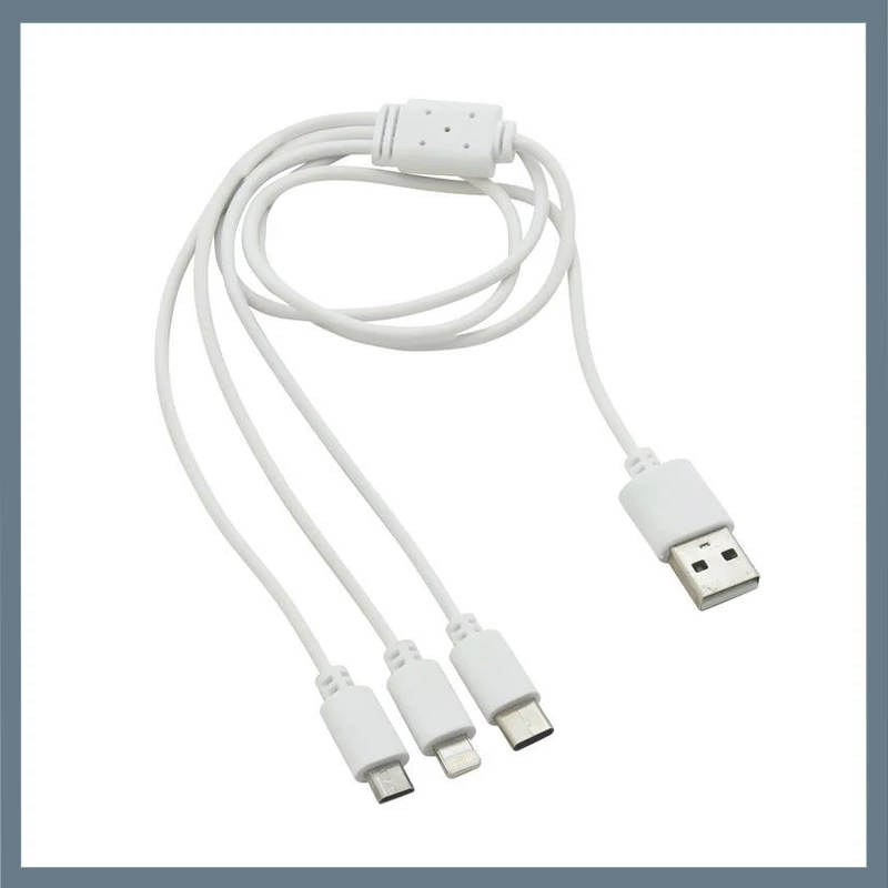 Cablu de încărcare 3 în 1 – cu conectori micro USB / USB-C / Lightning 07705