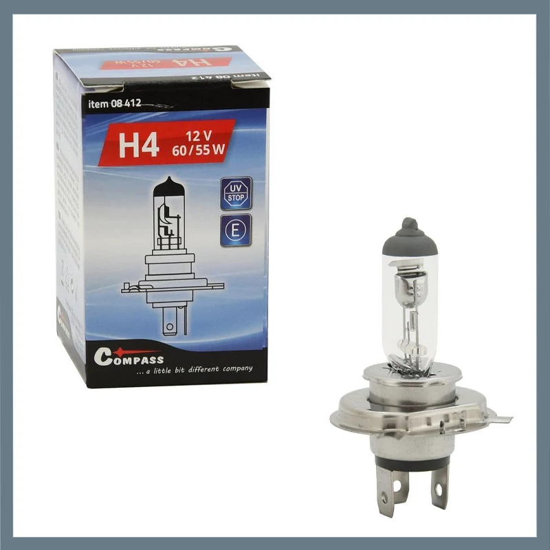 Bec auto halogen H4 – 12V, 60/55W, P43t, cu filtru UV 08412