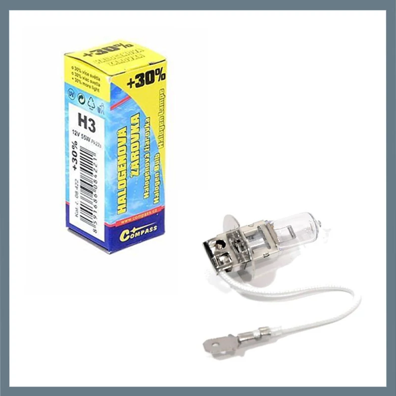 Bec auto halogen H3 +30% – 12V, 55W, Pk22s, cu filtru UV 08422