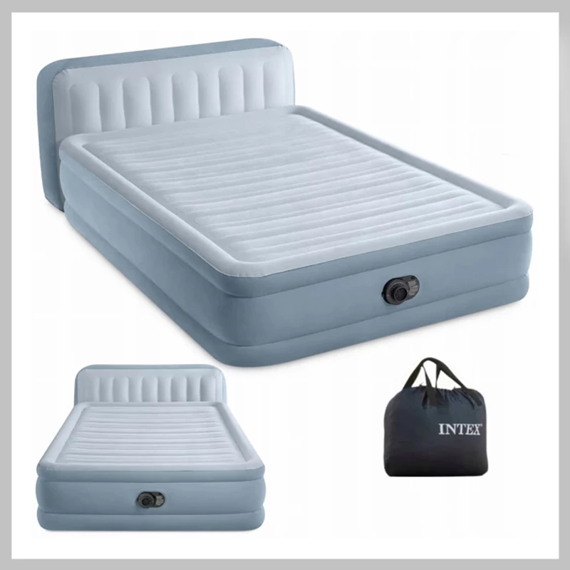 Saltea gonflabilă dublă Intex cu pompă electrică integrată – 152 × 236 cm (model 64450ND)