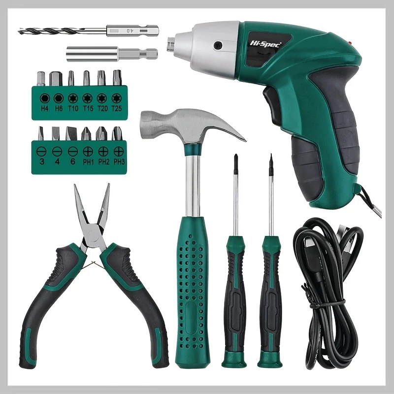 Set Compact de Scule Electrice 3.6V cu Cutie de Depozitare LR666726