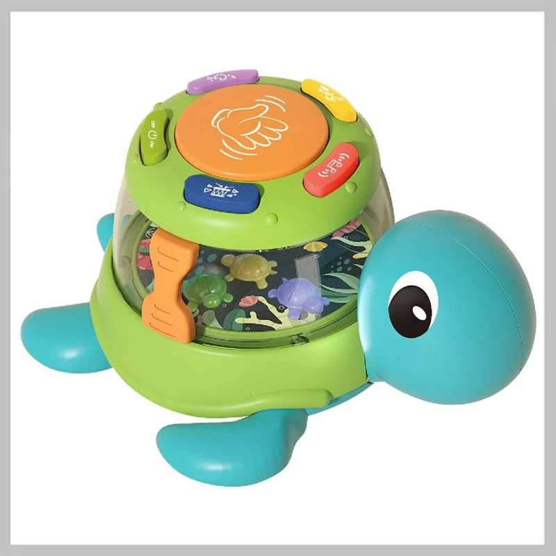 Broască țestoasă muzicală cu tobe și efecte luminoase, 11 cm 038181