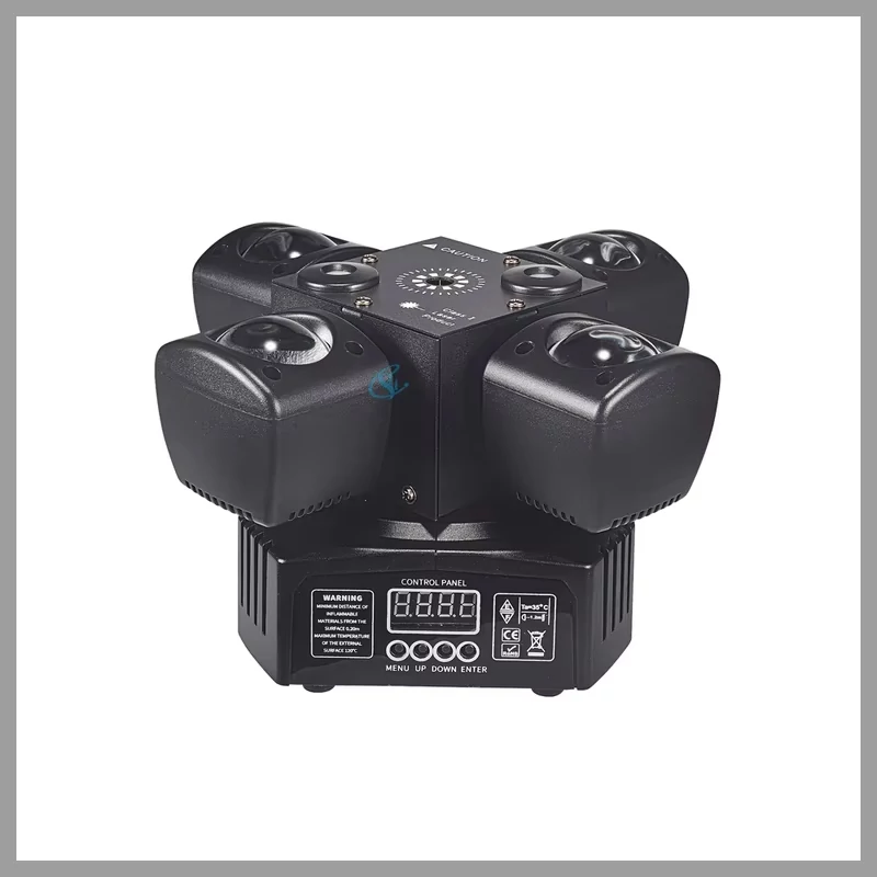Reflector LED de scenă cu cap mobil, 4 brațe, 48W, cu telecomandă – KE25-73