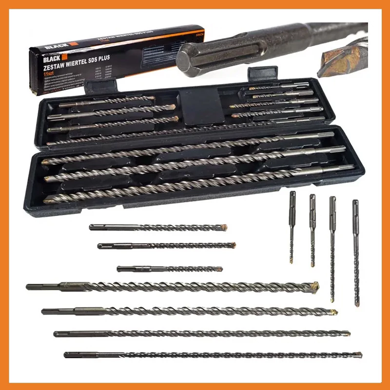 Set de 11 Burghie SDS Plus pentru Beton BLACK – 33606