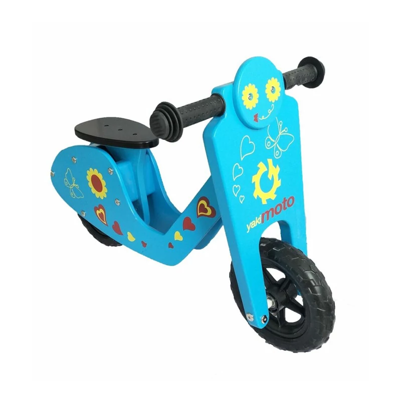 Bicicletă de echilibru Yakimoto Kid Allegro din lemn, albastră 5036