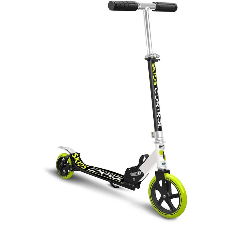 Trotinetă pliabilă Stamp Skids Control, negru-verde, model 821804