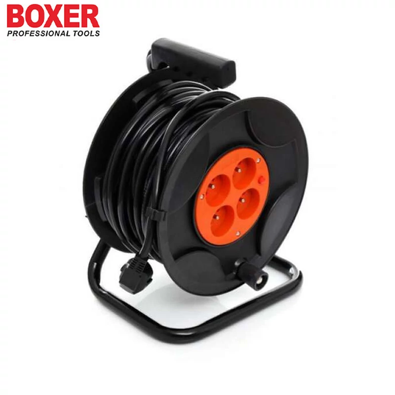 Tambur de cablu prelungitor Boxer 50 m, 4 prize, 2950W BX754