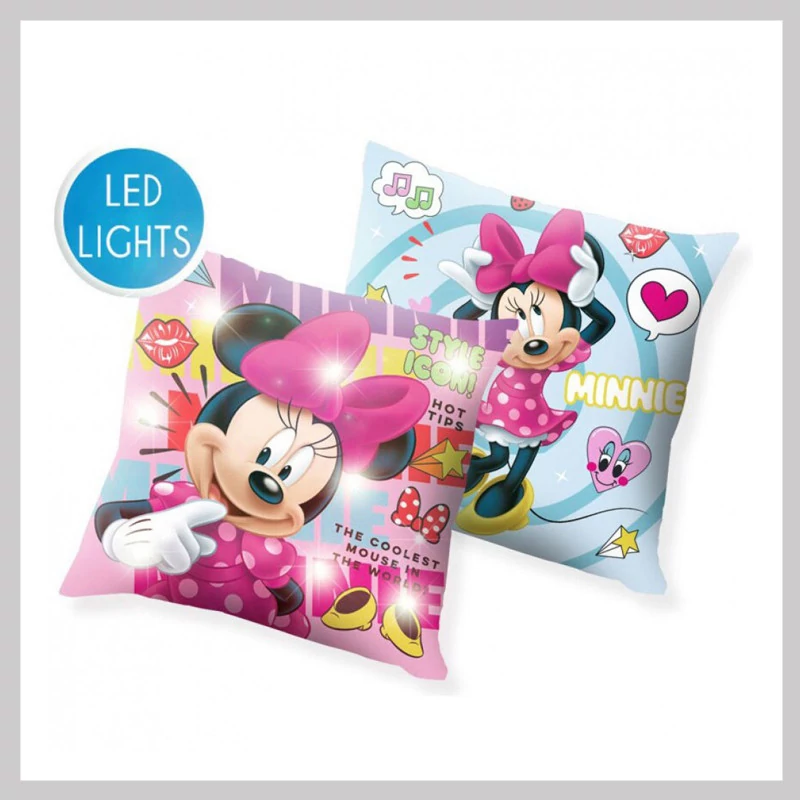 Pernă decorativă luminoasă Disney Minnie LED EWA20877WD