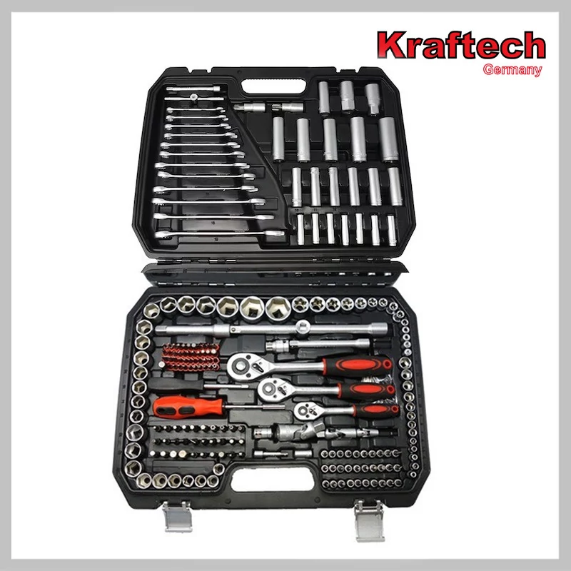 Kraftech Set de chei tubulare 216 piese, în valiză de plastic - HA-0057