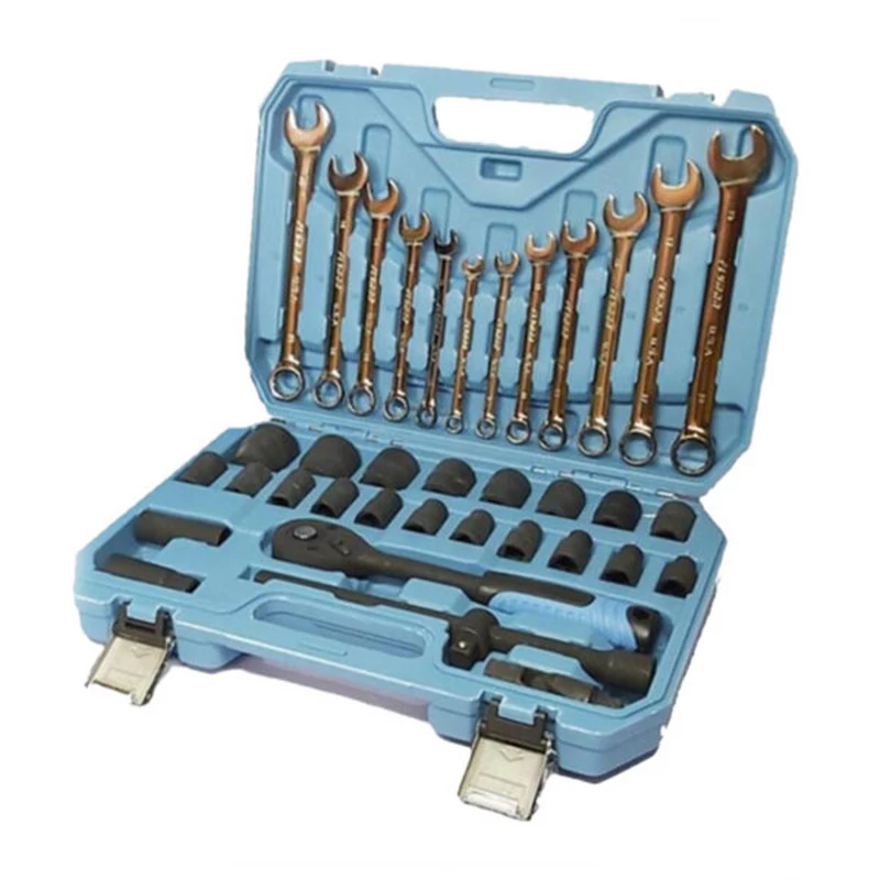 Set de chei cu clichet și chei combinate Haina HB-6770, 37 piese, ranforsat