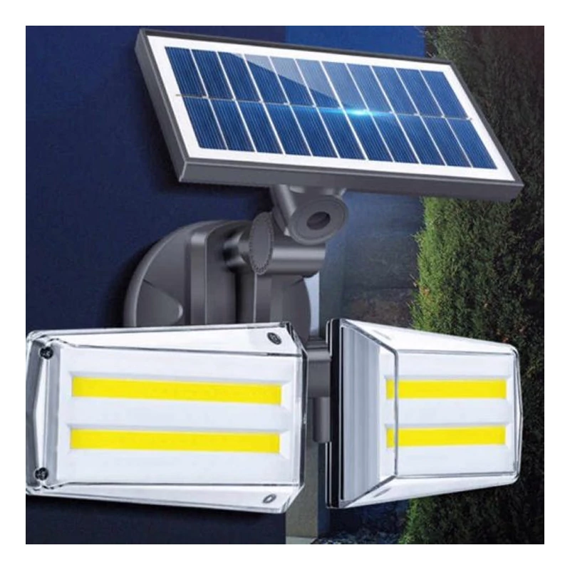 Lampă solară de perete cu LED, cap dublu rotativ JL-COB22