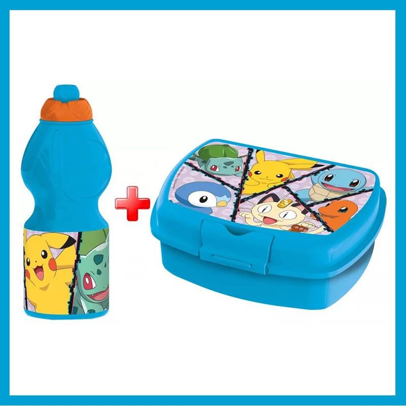 Set Sticlă Pokémon și Cutie de Sandwich JVL0084