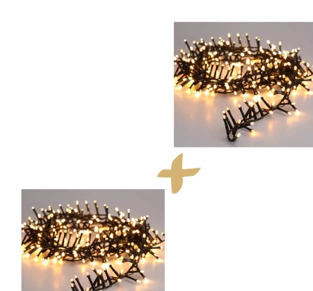 Șir de lumini LED, 180 LED-uri, lumină caldă, 8m - (1+1) KE21-10311plus1