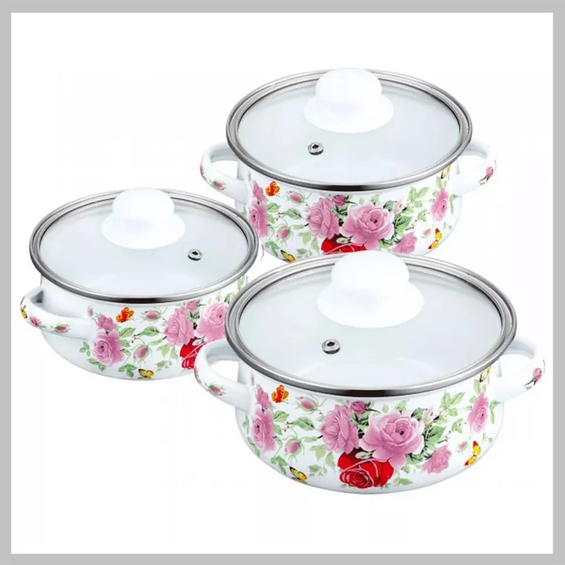 Set de Vase Enameled pentru Inducție, 6 Piese, Peterhof PH 15865