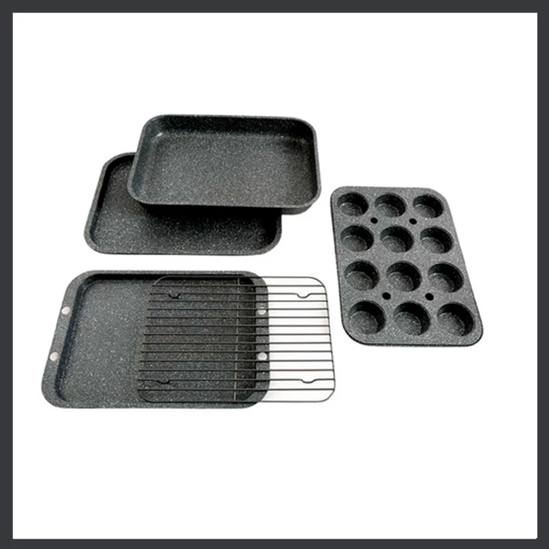 Set tavă de copt cu înveliș antiaderent din marmură Royalty Line HYD-250L-M
