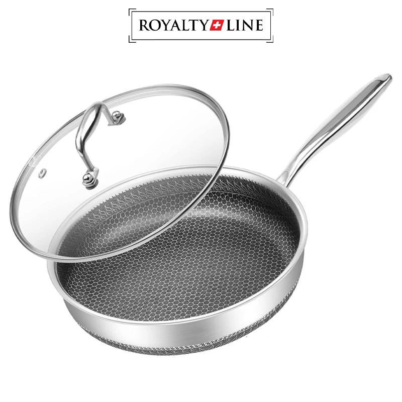 Tigaie Royalty Line 20 cm cu tehnologie hibridă și capac RL-HC20L
