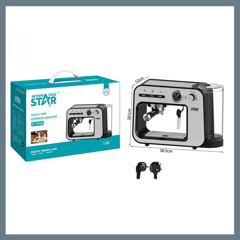 Winning Star Espresso Coffee Maker ST-9706 din oțel inoxidabil