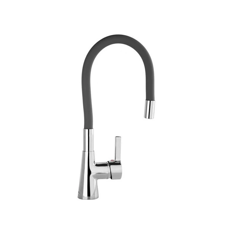 Baterie de chiuvetă, cu furtun flexibil gri închis, model TO-75711