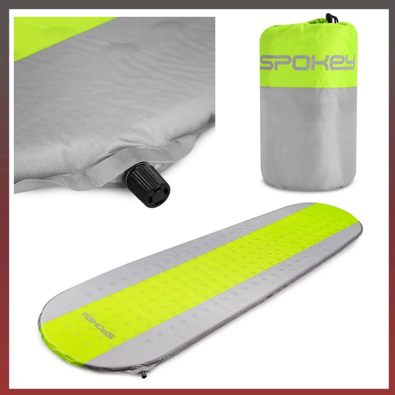 Saltea autogonflabilă Spokey AIR MAT – Gri-Galben – 185 x 55 x 3 cm – 941063