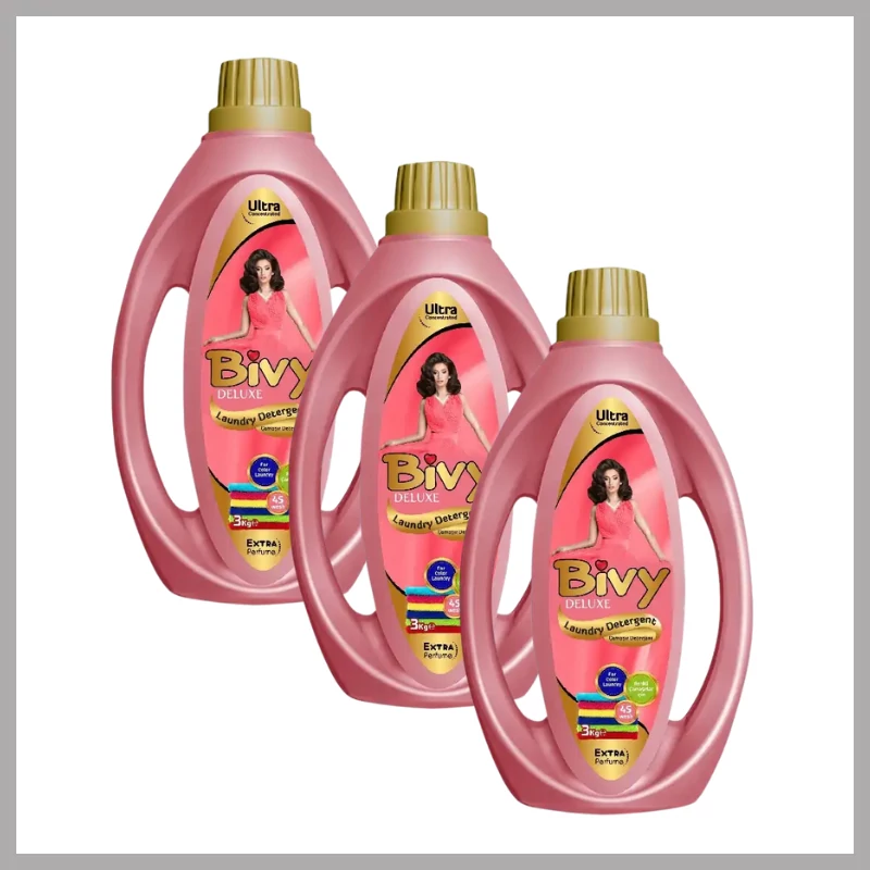 Detergent lichid Bivy Deluxe roz – 3 × 3 litri (BIVY3)