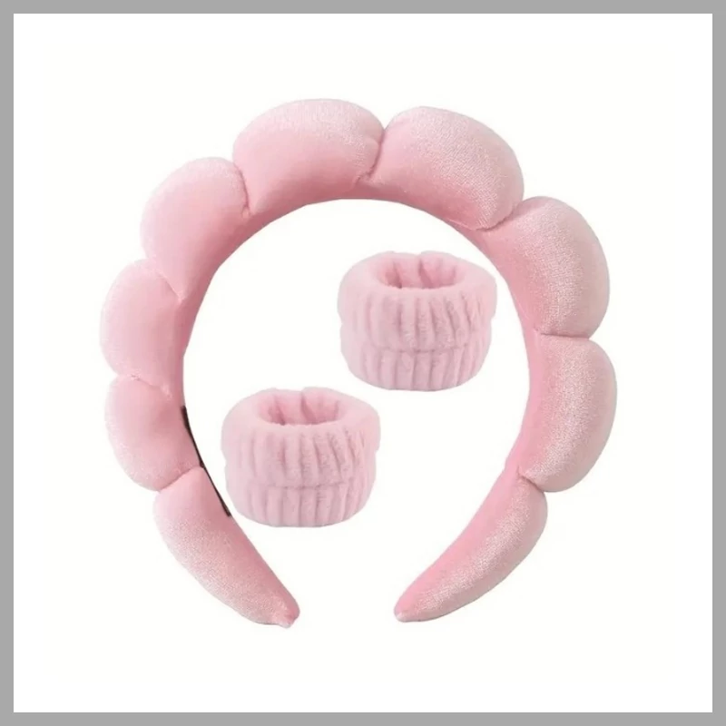 Set cosmetic – bandă pentru cap și benzi pentru încheietură O536R