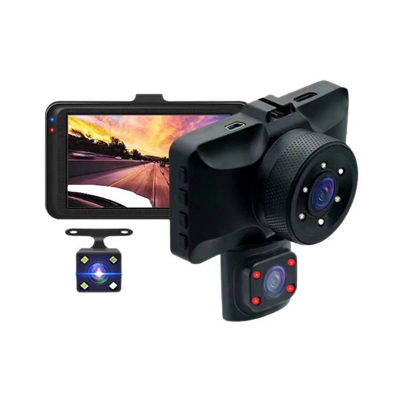 REC Cameră auto duală cu lentile și cameră de marșarier X-8 - 360° rotativă - holm7175
