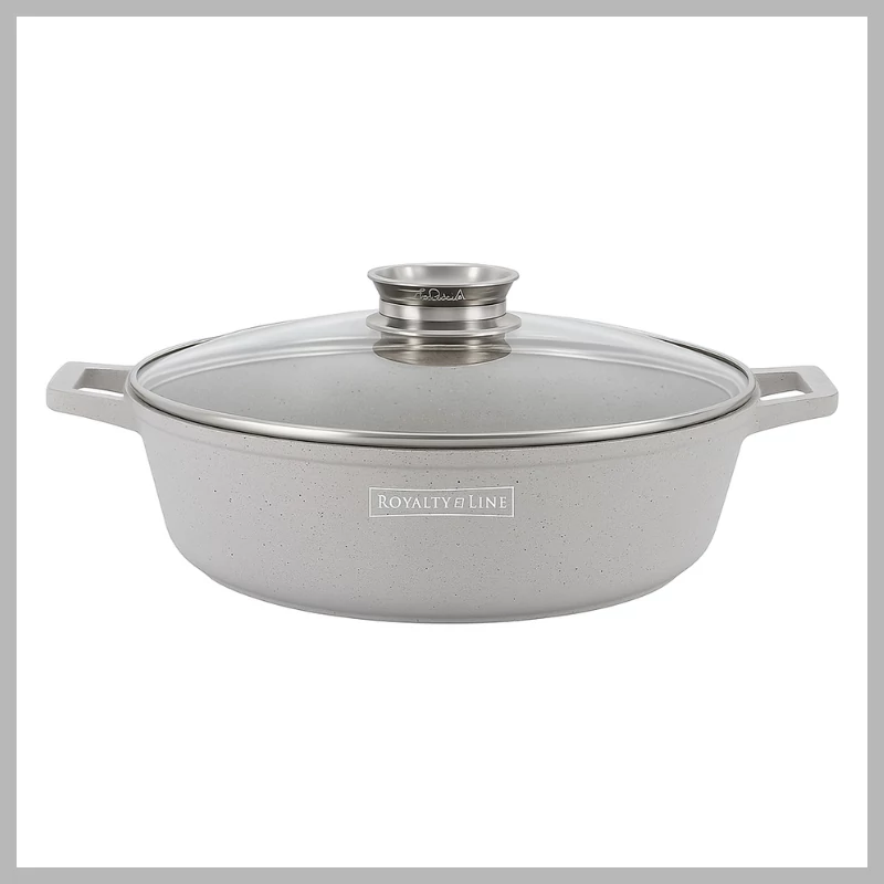 Oală cu strat de marmură Royalty Line, 36 cm, 7,9 litri RL-MR36ML