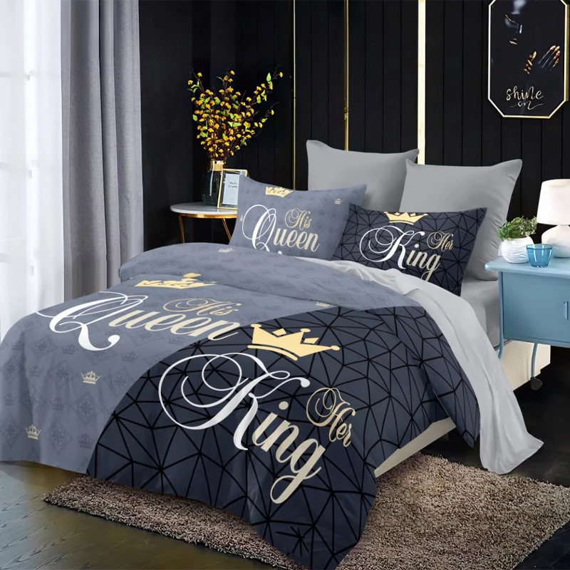 Set de lenjerie de pat de calitate, 7 piese King & Queen 12 HG-03