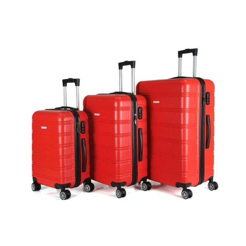 Set de trolere rigide Royalty Line, 3 piese, roșu