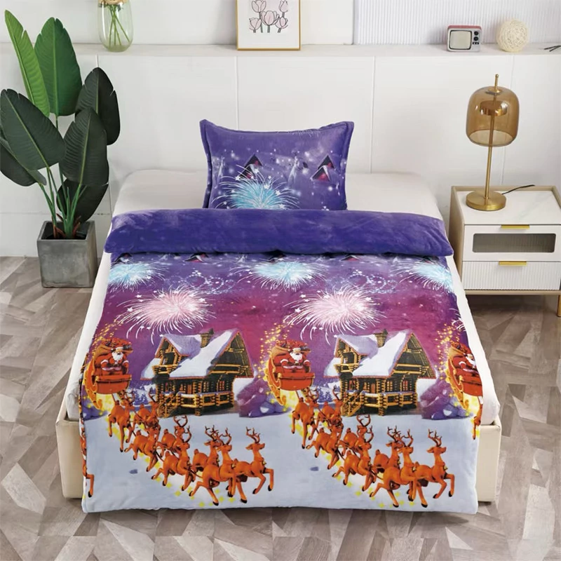 SANTA Pătură de Crăciun din microfleece 180 x 200 santa180