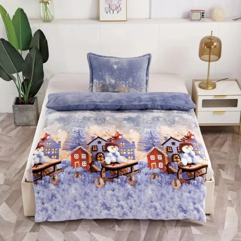 SNOWMAN Pătură de Crăciun din microfleece 180 x 200 SNOWMAN180