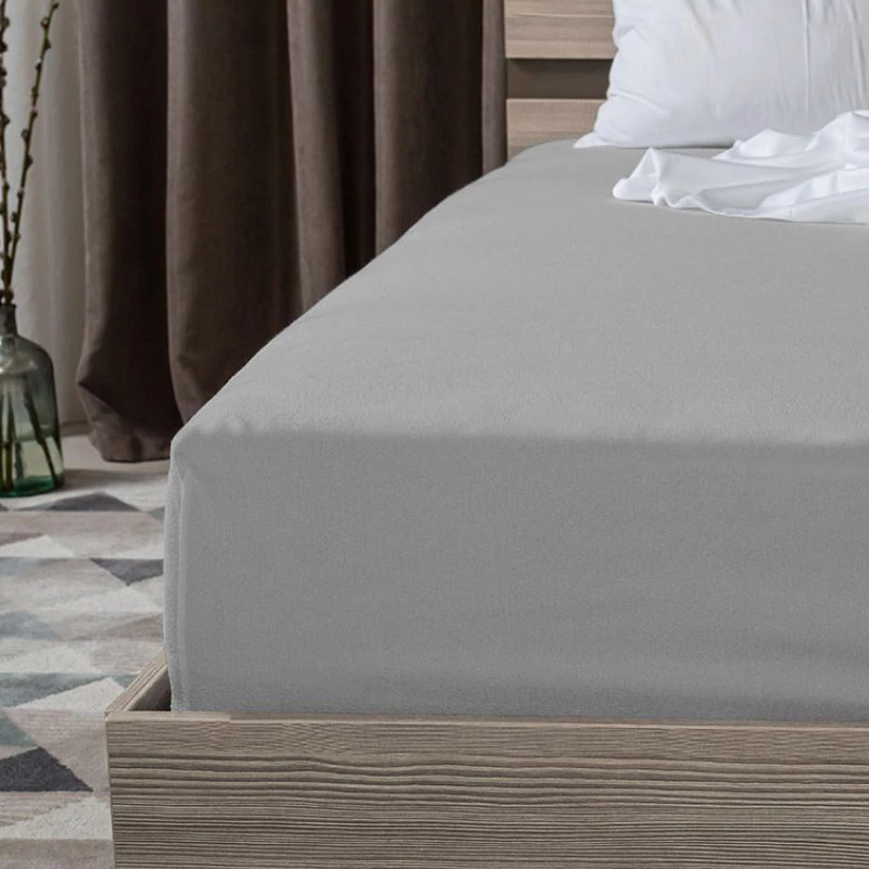 Lenjerie de pat cu elastic gri 220 x 230 cm